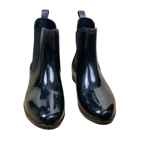 Womens Seven 7 Hunter Chelsea Style  ankle rain boots Black size 9 rubber - Picture 4 of 11